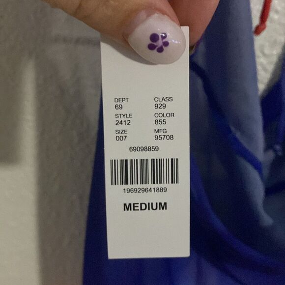 NWT- Gabrielle Union- red white and blue mesh bathing suit cover- Size Medium - Picture 6 of 8